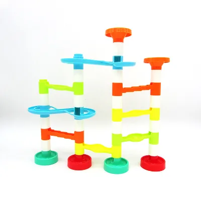 58 PCS Marble Race Game High Precision Transparent Block Luminous Marble Block Toy