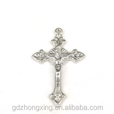 Wholesale 925 Sterling Silver Jesus Cross Pendant for Necklace Making A7407