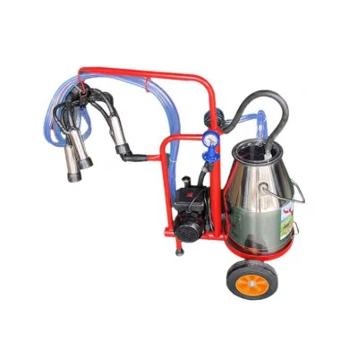 High Output Automatic Milking Machine for Cows and Goats Equipped with High Power Motor Vacuum Pump, Ideal for Dairy Farms