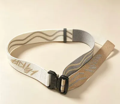 Custom Jacquard Tactical Webbing Belt Alloy Quick Release Buckle Adjustable Outdoor Sports Woven Belt for Daily Use