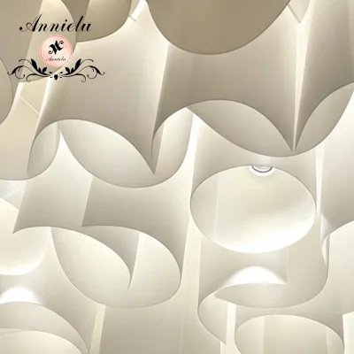 ANNIELU Modern 3D Textured Paper Wave Hanging Decor for Hotel Banquet Hall Reception Party Event Wedding Ceiling Decoration