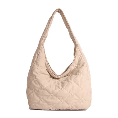 New Cross-border Dumpling Bag Large Capacity Versatile Womens Polyester Handbag Zipper Closure Single Strand Strap Casual Bag