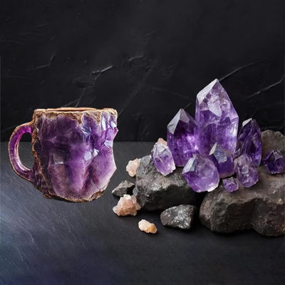 Mineral Crystal Coffee Mugs Gifts Coffeeware Teaware Cup 200ml Gift Home Office