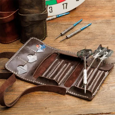 Custom Darts Carrying Case Leather Darts Carring Case Darts Flights Storage Case