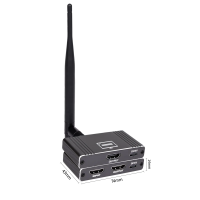 200m Wireless Video Transmitter & Receiver Extender with 5.8GHz 1080P/60Hz Aluminum Alloy 2 Audio Channels