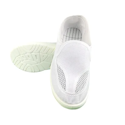 GI Manufacturer Comfort ESD PU Sole White Clean Room Work Canvas Anti Static Shoes