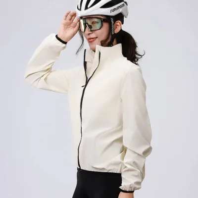Men Women's Reversible Cycling Jersey Windproof Sun-Proof Waterproof Long-Sleeved Road Cycling Seamless Plus Size Cycling Wear