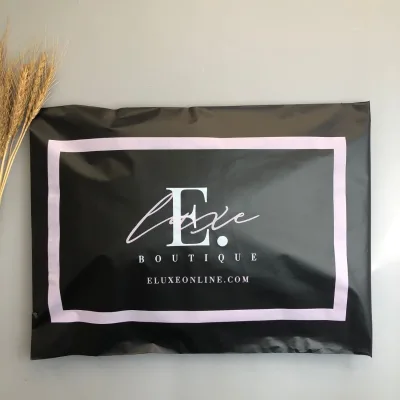 100% Compostible Eco Friendly Plastic Poly Mail Bag Packaging Custom Black Envelope Shipping Mailer for Clothing Shipping