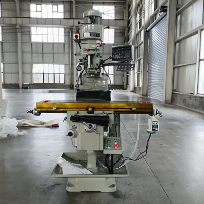 Energy Saving Sustainable Lateral Movements Mill 1370x305mm Metal Vertical Turret Milling Machine for Small Scale Workshop
