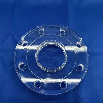 Customized Quartz Glass Tubes Transparent Quartz High Temperature Resistant Components for Optical Semiconductor Quartz Flange