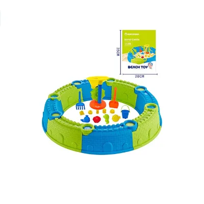 Beach Toys 21pcs Round City Wall Set Kids Summer Game Toy