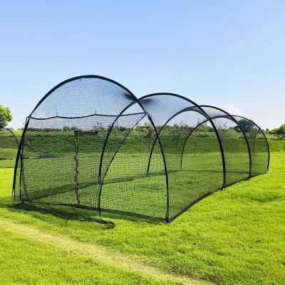 Fully Enclosed Arched Four-strand Polyester Mesh Baseball Hit Cage Outdoor Professional Training Protective Net Adult Children