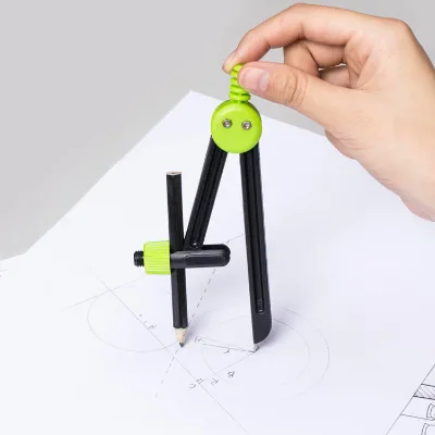 Single Drawing Measurement Stationery Gift Candy-colored Metal Compasses Set Elementary School Net Red Compasses