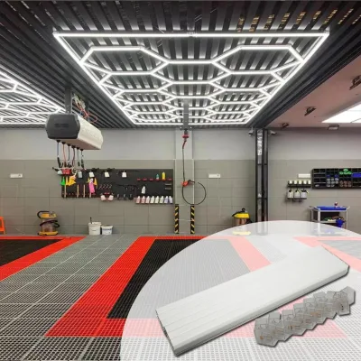 Factory Direct Detailing Workshop Lighting 152w 4 Grids Pc Shell Ceiling Detailing Lights Garage