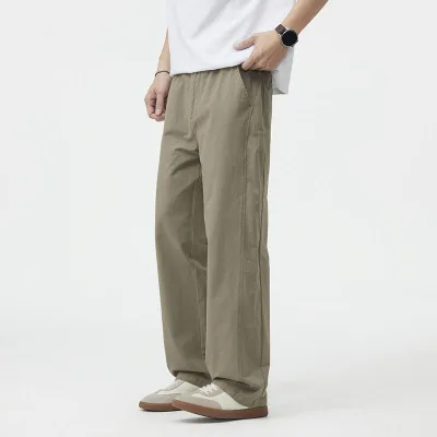 Men's Quick-Dry Polyester / Cotton Canvas Casual Pants-Lightweight & Breathable Summer Outdoor Pants