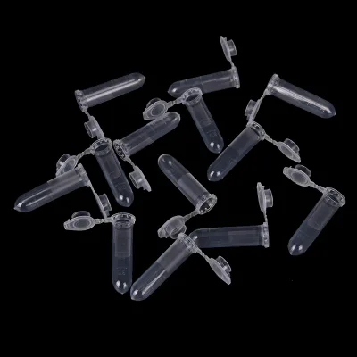 Disposable Flat Hat Conical Bottom Sterile Plastic Clear 2Ml Centrifuge Tube for Laboratory Use