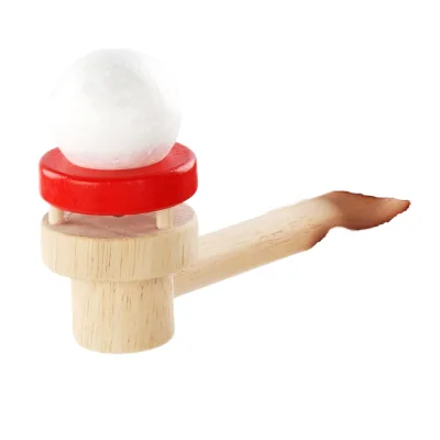 Floating Wooden Blow Pipe Balls Stress Reliever Balance Blowing Educational Toy for 5 to 7 Years Parent-child Game Kids & Adults