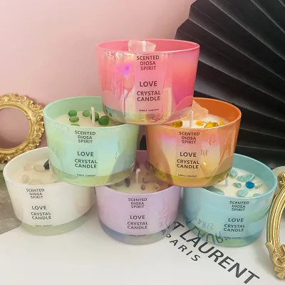 Hand Poured Luxury Crystal Soy Wax Scented Candles Custom Scent