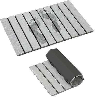 Rubber Bottom Diatomite Folding Mat Bathroom Floor Mat Non-Slip Foot Mat Toilet Toilet Door Mat Bathroom Hard Mat