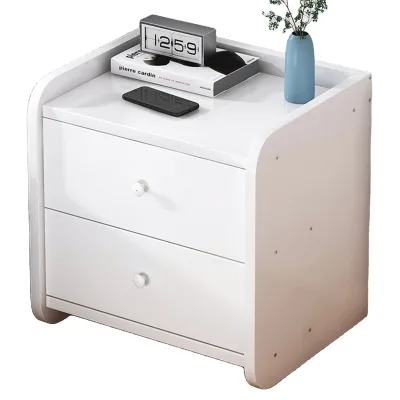 Wholesale White Wooden Nightstand Custom Small Bedside Table Storage Cabinet OEM Modern Bedroom Furniture Factory Direct