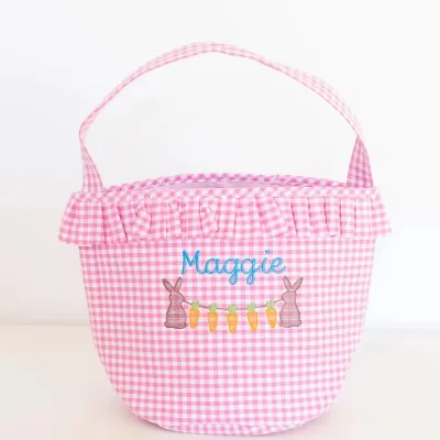 Wholesale Easter Products Colorful Cute Easter Bunny Baskets Decorative Storage Basket Easter Egg Basket