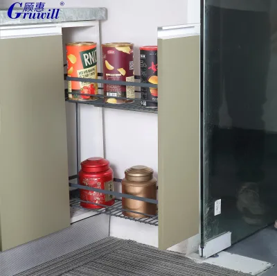 Closet Wall Units Kitchen Drawer Basket Shelf Pull Out Multi Layer Seasoning Holder High Cabinet Home Storage Organization