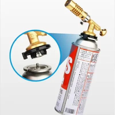 Portable Gas Torch,Outdoor Camping Butane Gas Burner Copper BBQ Tool for Cooking Welding Disinfection