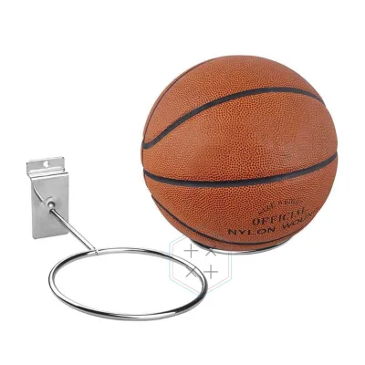 Slatwall slat wall Steel Basketball Holder Soccer Ball Display Stand for Shop