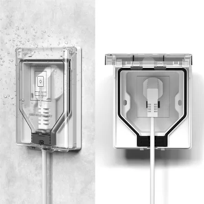 Durable Plastic Concealed 16AW Self-GroundingWall Socket International Waterproof Splash-ProofFive-Hole Embedded Hidden Socket