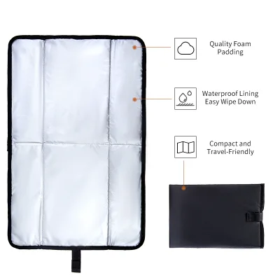 Wholesale Super Soft Portable Baby Diaper Pad with Shoulder Strap Detachable Travel Changing Pad for Newborn Baby