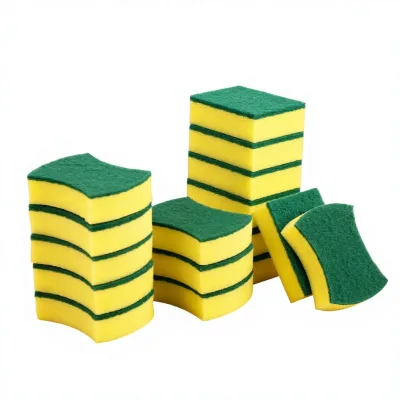 Kitchen Cleaning Sponge Scrubber High-Density Double-Sided Dishwashing Sponge Scouring Pad Scrubbing Cloth Sponge Block Model