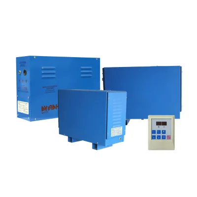 Compact Sauna Steam Generator for Small Spaces - Powerful Steam, Durable Construction Blue Color for Home and Commercial Use