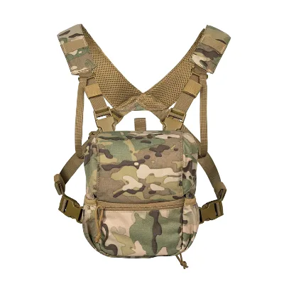 Camouflage Hunting Bino Harness Binocular Storage Chest Pack with Rain Cover and Solf Interior