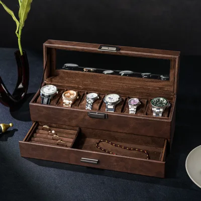 Custom Watch Box Jewelry Storage Box Multi-Functional Ring Earrings Watch Necklace Collection Box Dustproof
