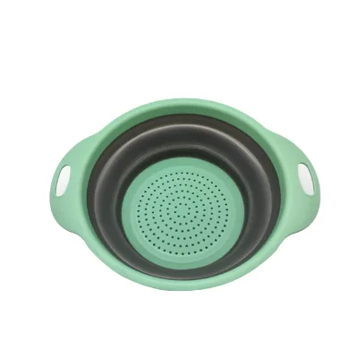 Plastic Collapsible Folding Colander With Handle