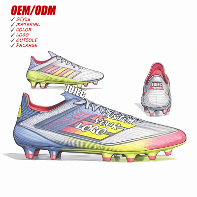 High Quality Customized Anti-Slip Football Boots Kids and Adult Soccer Cleats with Training Rubber Insole for Autumn Season