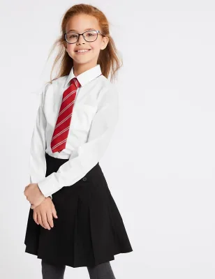 100 Pcs Swimming Lifejacket Girl's White Children School Uniform School Blouses Shirt and Blbee Vestdren for Girls