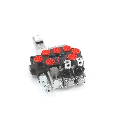 Customizable 3 Spool Monoblock Directional Valve Q45 series, G1/2 Ports, Push-pull Electromagnet and Manual Override