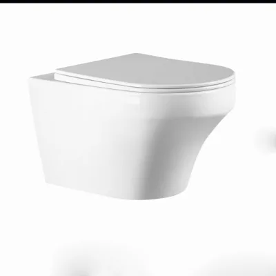 European Modern Wall-Mounted Toilet with Concealed Hanging Ceramic PP Material for Bathroom or Villa