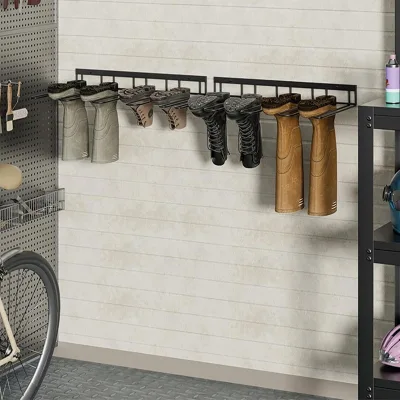 Portable Simple Wall Mounted Space Saving Furniture Shop Metal Display Stands Modern Storage Home Organizer Shoes Rack