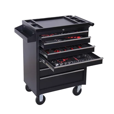 Wholesale Modern Metal Rolling Tool Trolley 5-Drawer Lockable Cabinet Wheels Tools Trolley Tool Set for Workshop
