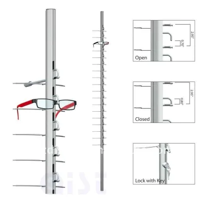 Wall-Mounted Metal Eyeglasses Display Rack Optical Frame Stand for Eyewear Glasses Holder Optical Instruments Display Stand