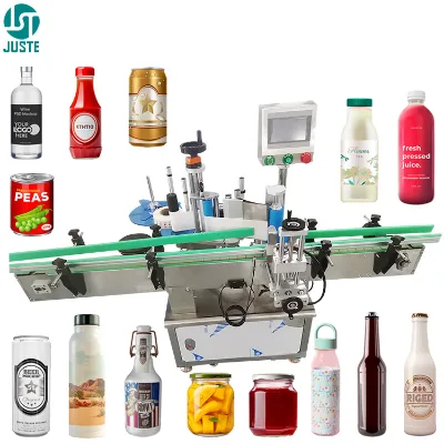 Automatic Sticker Label Applicator Labeling Machine for Round Coffee Bottle Capsule Cooking Olive Essential Oil Deli Containers