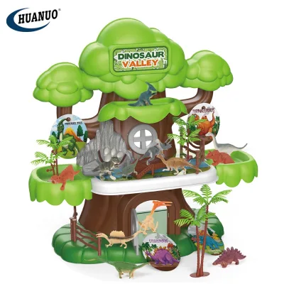 2024 Kids Newest Dinosaur Scene Toy Set DIY Dinosaur Valley Game Funny Dinosaur Figure Toys Play Set for Kid Gift