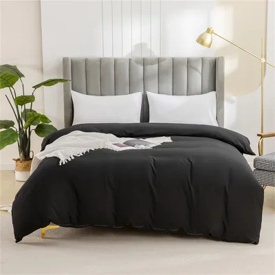 Microfiber Duvet Cover Brushed Home Bedding US Size Comforter Covers White Black Factory Wholesale Bed Quilt Cover