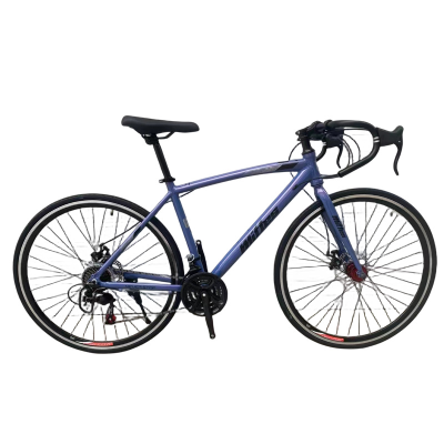 Wholesale Customized 700C Road Bicycle 21 Speeds Racing Bike Grey Cycle for Man With Disc Brake Wholesale Rode Cycle for Man