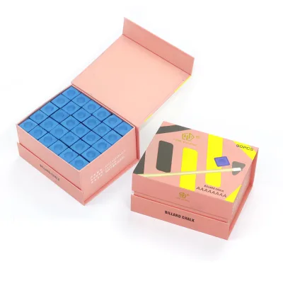 High Quality Long Walking 8A square Shape Billiard Chalk 90pcs/Box BlueColor for Sale