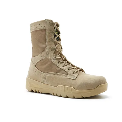 OEM ODM Custom Desert Boots Hard Wearing Quick Dry Tactical Boots Outdoor Shoes Hiking Boots with Non-slip Rubber Brown Coyote