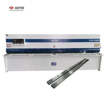 Anhui Yawei Hydraulic NC Plate Shear Cutter Machine 4000mm Automatic Shear E21S Control Sheet Metal Hydraulic Shearing Machine