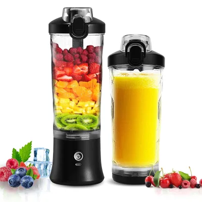 Portable Electric Juice Blender with USB/Battery Power Source for Home Outdoor Hotel Use Mix Function Plastic Container